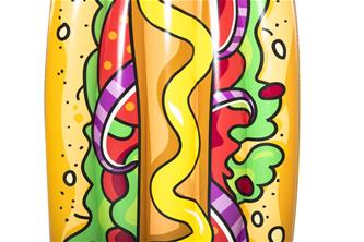Baddjur ''Hot dog'' 190 x 109 cm-4