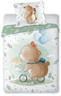 Bamse på cykel Cuddles Junior sängkläder 100x135 cm – 100 % bomull