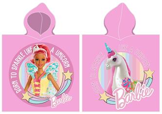 Barbie Poncho badhandduk med huva - 100 procent bomull