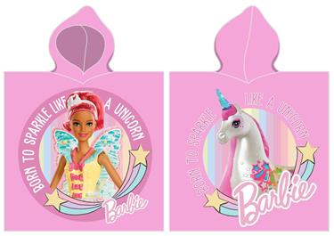 Barbie Poncho badhandduk med huva - 100 procent bomull