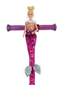 Barbie Sjöjungfru Sparkcykel med Paljetter og glimmer till barn-12