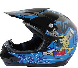 Barn Crosser Hjälm Blue Beast