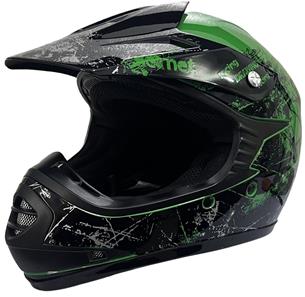 Barn Crosser Hjälm Phantom Green
