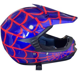 Barn Crosser Hjälm SpiderBlue - Ny modell