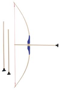 Barnbåge i bokträ med blått grepp + 3 pilar-6