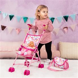 Bayer Design Buggy dockvagnsset med docka och tillbehör-3