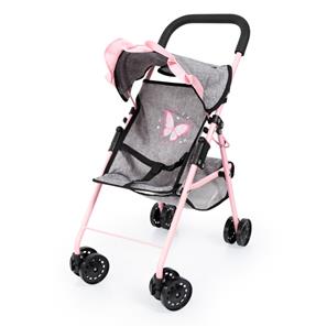 Bayer Design Buggy Klappvagn för dockor, grå/rosa-4