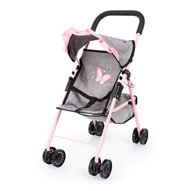Bayer Design Buggy Klappvagn för dockor Megaset, grå/rosa-2