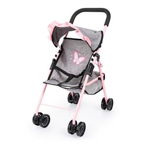 Bayer Design Buggy Klappvagn för dockor Megaset, grå/rosa-2