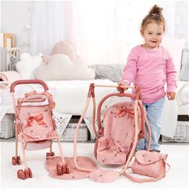 Bayer Design Buggy Klappvagn för dockor Megaset, puderrosa-2