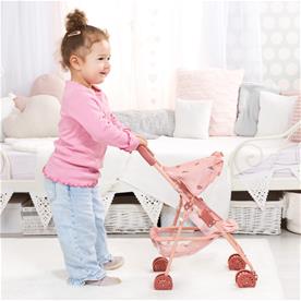 Bayer Design Buggy Klappvagn för dockor Megaset, puderrosa-3