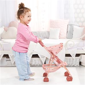 Bayer Design Buggy Klappvagn för dockor Megaset, puderrosa-3