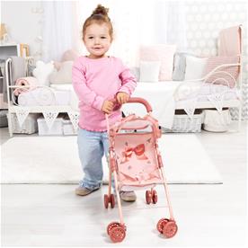 Bayer Design Buggy Klappvagn för dockor Megaset, puderrosa-4