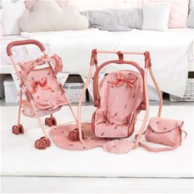 Bayer Design Buggy Klappvagn för dockor Megaset, puderrosa-5