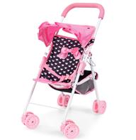 Bayer Design Buggy Klappvagn för dockor, Rosa Hjärtan