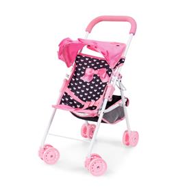 Bayer Design Buggy Klappvagn för dockor, Rosa Hjärtan-6