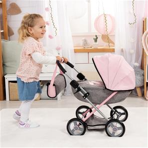 Bayer Design Cosy dockvagn med skötväska Grå/Rosa-5
