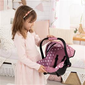 Bayer Design Deluxe bildockstol med solskydd, rosa-4