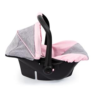 Bayer Design Deluxe bildockstol med solskydd, rosa/grå-3