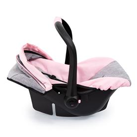 Bayer Design Deluxe bildockstol med solskydd, rosa/grå-4