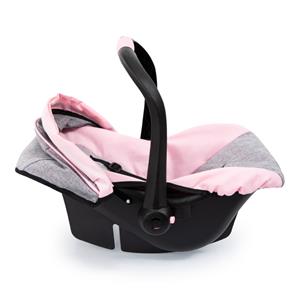 Bayer Design Deluxe bildockstol med solskydd, rosa/grå-4
