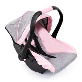 Bayer Design Deluxe bildockstol med solskydd, rosa/grå-5