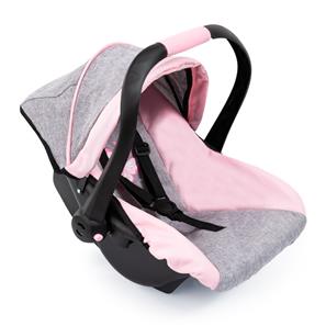 Bayer Design Deluxe bildockstol med solskydd, rosa/grå-5