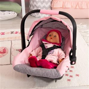 Bayer Design Deluxe bildockstol med solskydd, rosa/grå-6