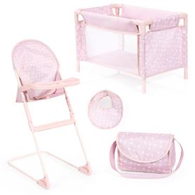 Bayer Design Dock barnstol och resesäng Deluxe paket Pink