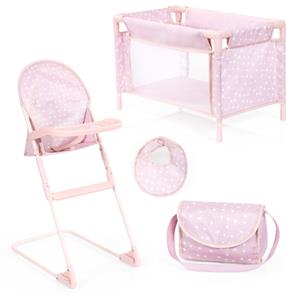 Bayer Design Dock barnstol och resesäng Deluxe paket Pink