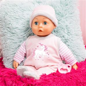 Bayer Design First Words Babydocka 38 cm med 24 funktioner, Unicorn-5