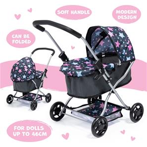 Bayer Design Go Dockvagn (Stars Navy/grå)-4