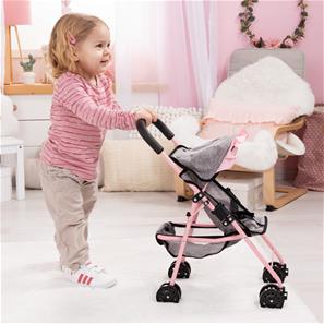 Bayer Design Buggy Klappvagn för dockor, grå/rosa-2