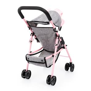 Bayer Design Buggy Klappvagn för dockor, grå/rosa-4