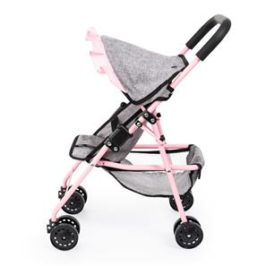 Bayer Design Buggy Klappvagn för dockor, grå/rosa-6