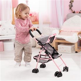 Bayer Design Buggy Klappvagn för dockor, grå/rosa-8