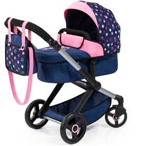 Bayer Design Kombi Dockvagn XEO, blå/rosa