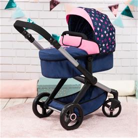 Bayer Design Kombi Dockvagn XEO, blå/rosa-3