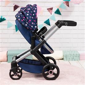 Bayer Design Kombi Dockvagn XEO, blå/rosa-5