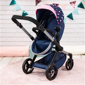 Bayer Design Kombi Dockvagn XEO, blå/rosa-6