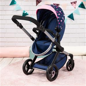 Bayer Design Kombi Dockvagn XEO, blå/rosa-6