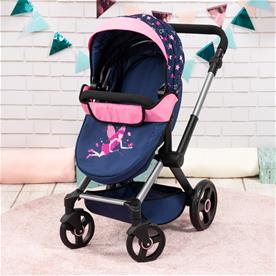 Bayer Design Kombi Dockvagn XEO, blå/rosa-7