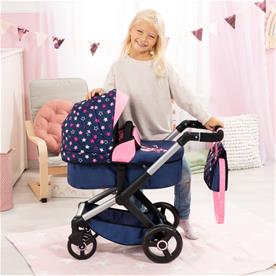 Bayer Design Kombi Dockvagn XEO, blå/rosa-8