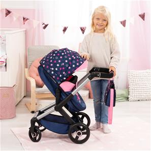 Bayer Design Kombi Dockvagn XEO, blå/rosa-9