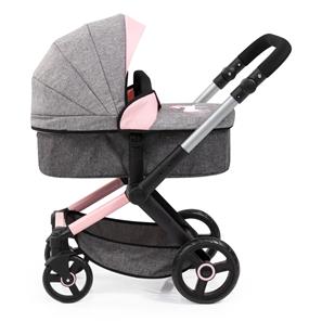 Bayer Design Kombi Dockvagn XEO deluxe-set, grå/rosa-12