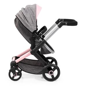 Bayer Design Kombi Dockvagn XEO deluxe-set, grå/rosa-9