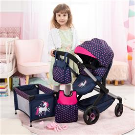 Bayer Design Kombi Dockvagn XEO deluxe Set, Hjärtan-12