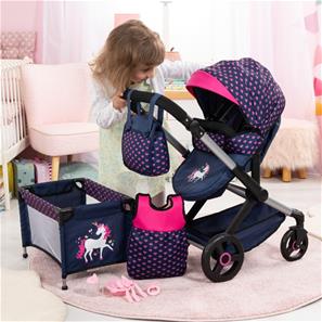 Bayer Design Kombi Dockvagn XEO deluxe Set, Hjärtan-13