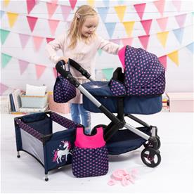 Bayer Design Kombi Dockvagn XEO deluxe Set, Hjärtan-4
