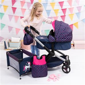Bayer Design Kombi Dockvagn XEO deluxe Set, Hjärtan-4